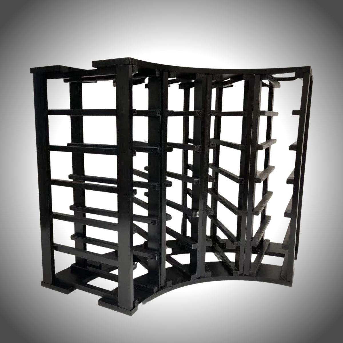 4 Column 24 Bottle Curved Corner Wine Cube