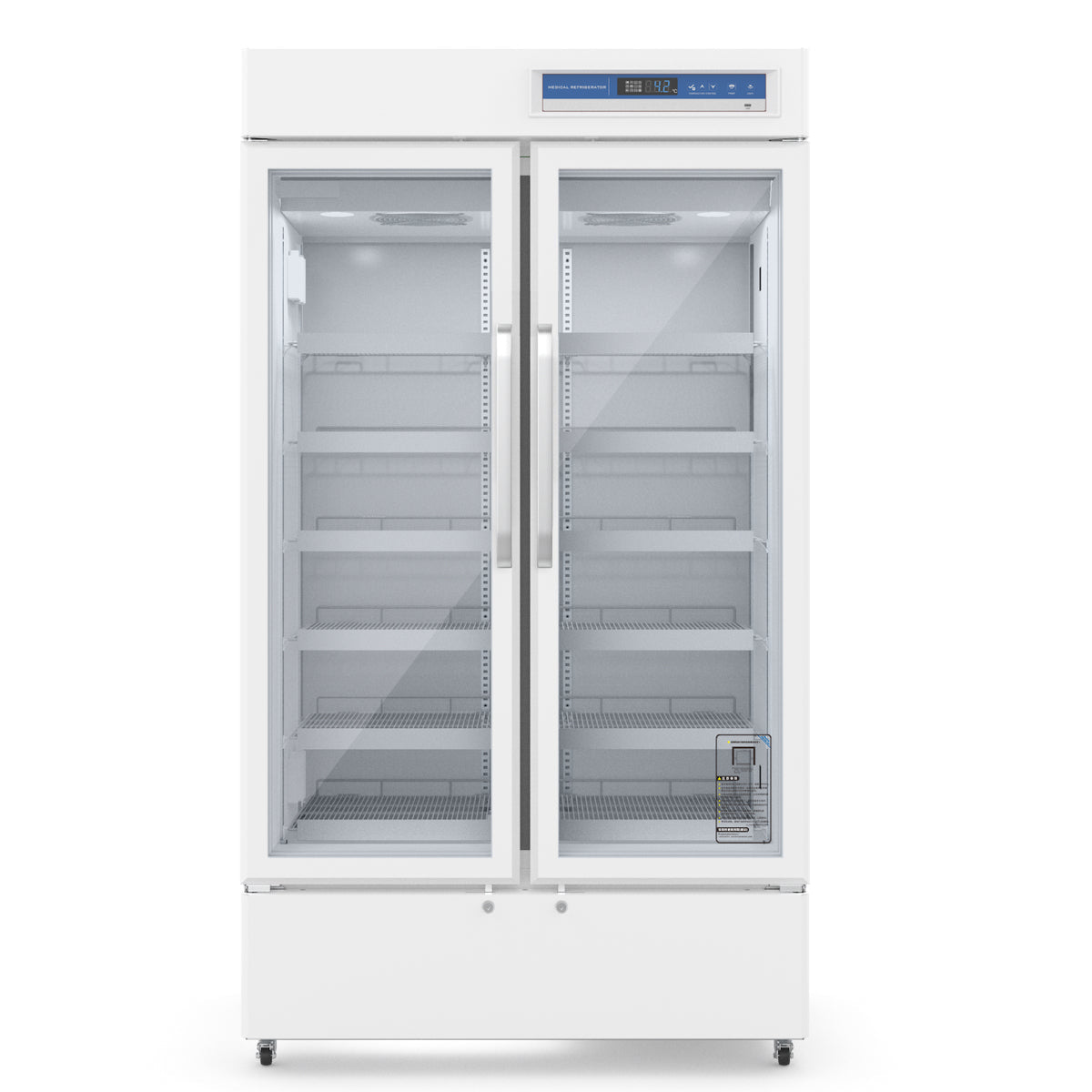 2℃~8℃ 725L Upright 2-Door Medical Fridge & Lab Refrigerator