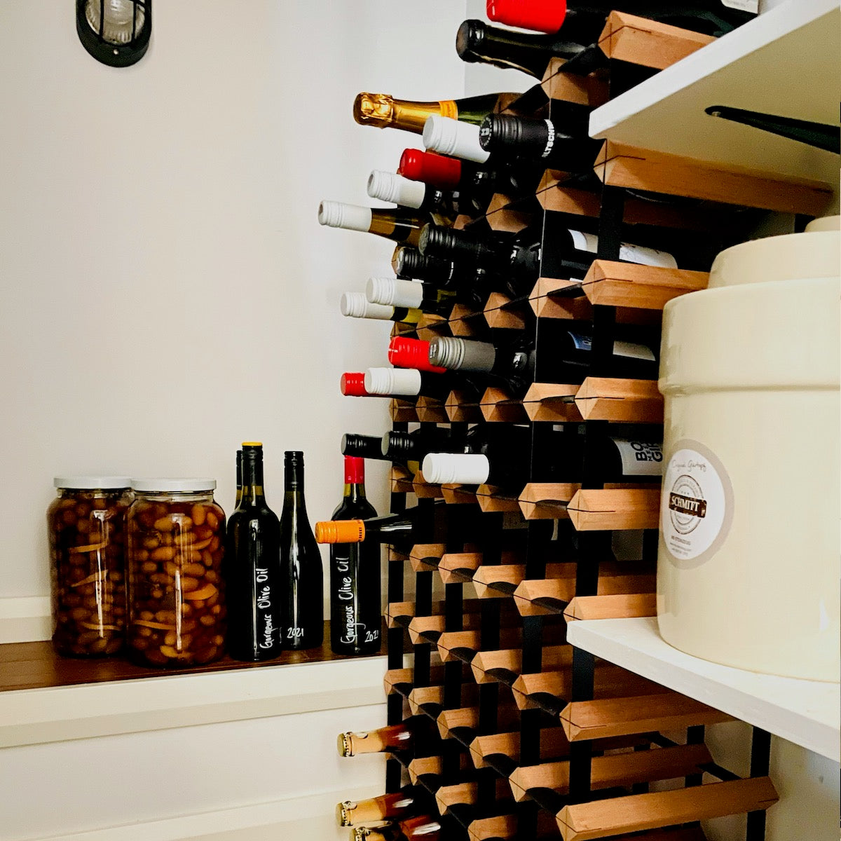Custom Built Wine Rack | Rustic Hardwood | Un-Assembled