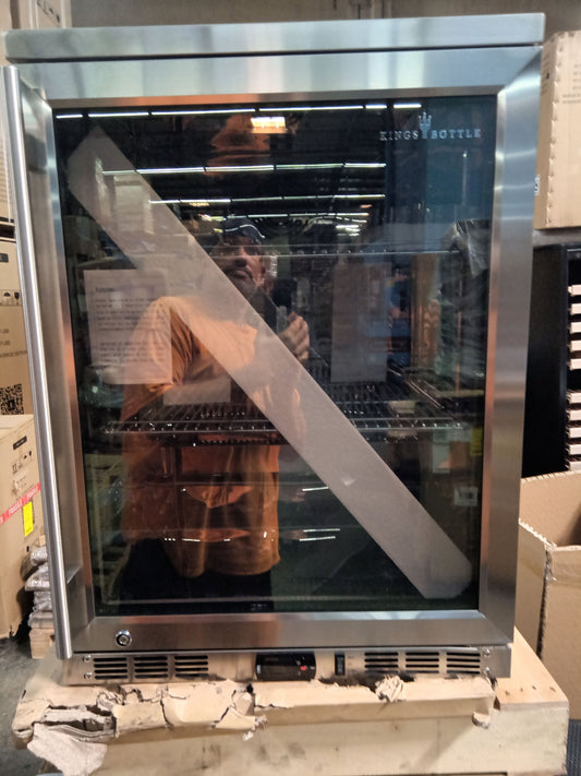 Refurbished - 24 Inch Undercounter Beverage Cooler with Heating Glass Door - Stainless Steel Door