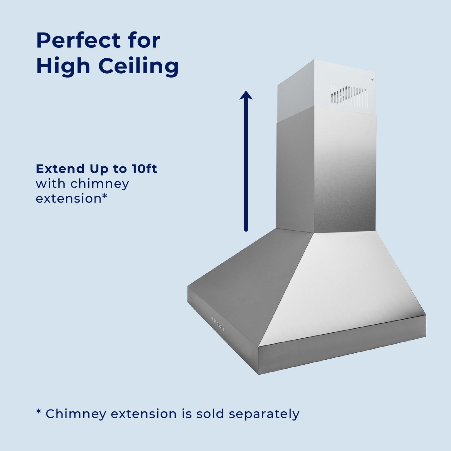 Hauslane WM-530P Chef Series Convertible Stainless Steel Wall-Mounted Range Hood