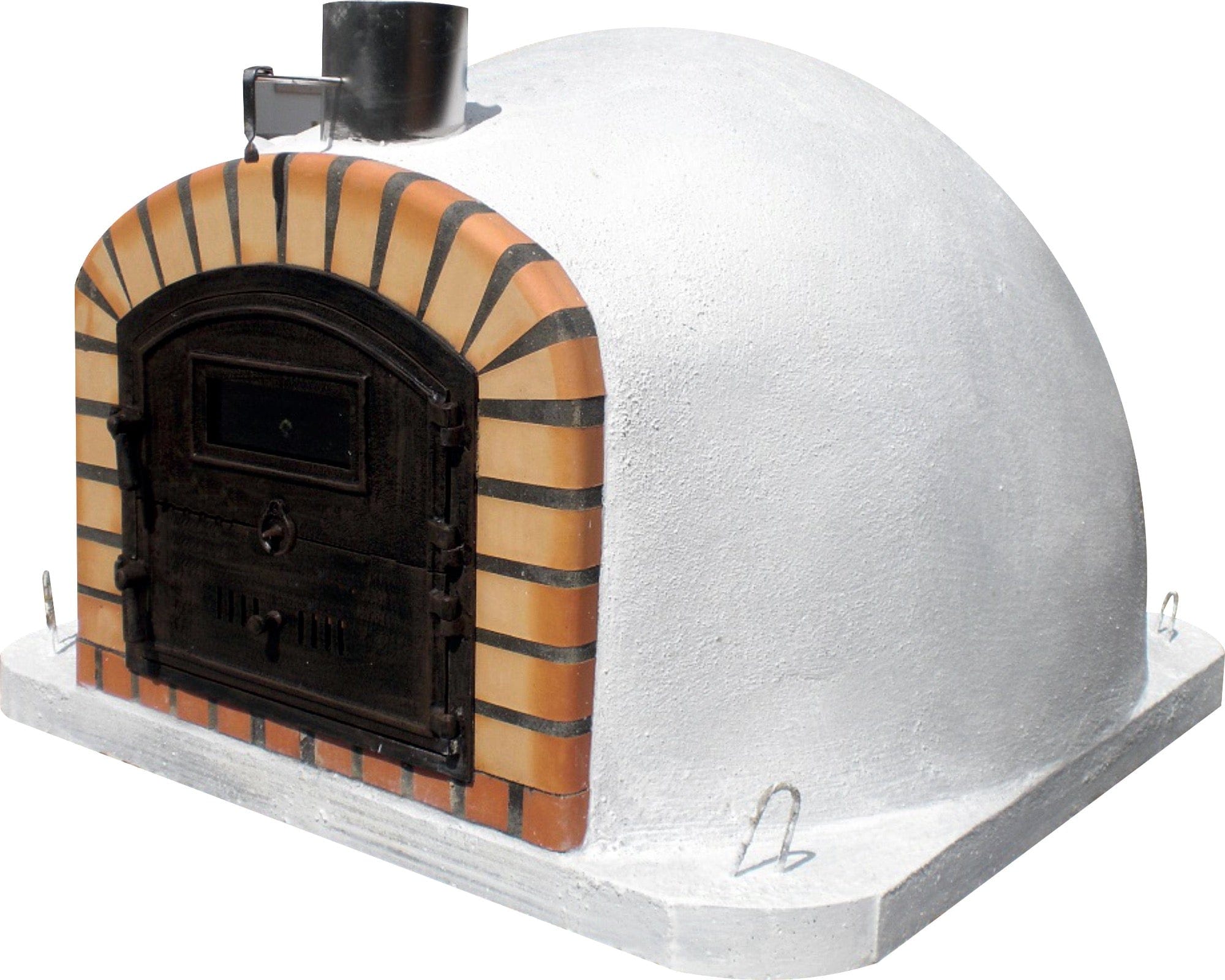 Authentic Pizza Ovens 'Lisboa' Premium Wood-Fired Pizza Oven / Handmade, Brick, Bake, Roast, Rotisserie / LISPREM