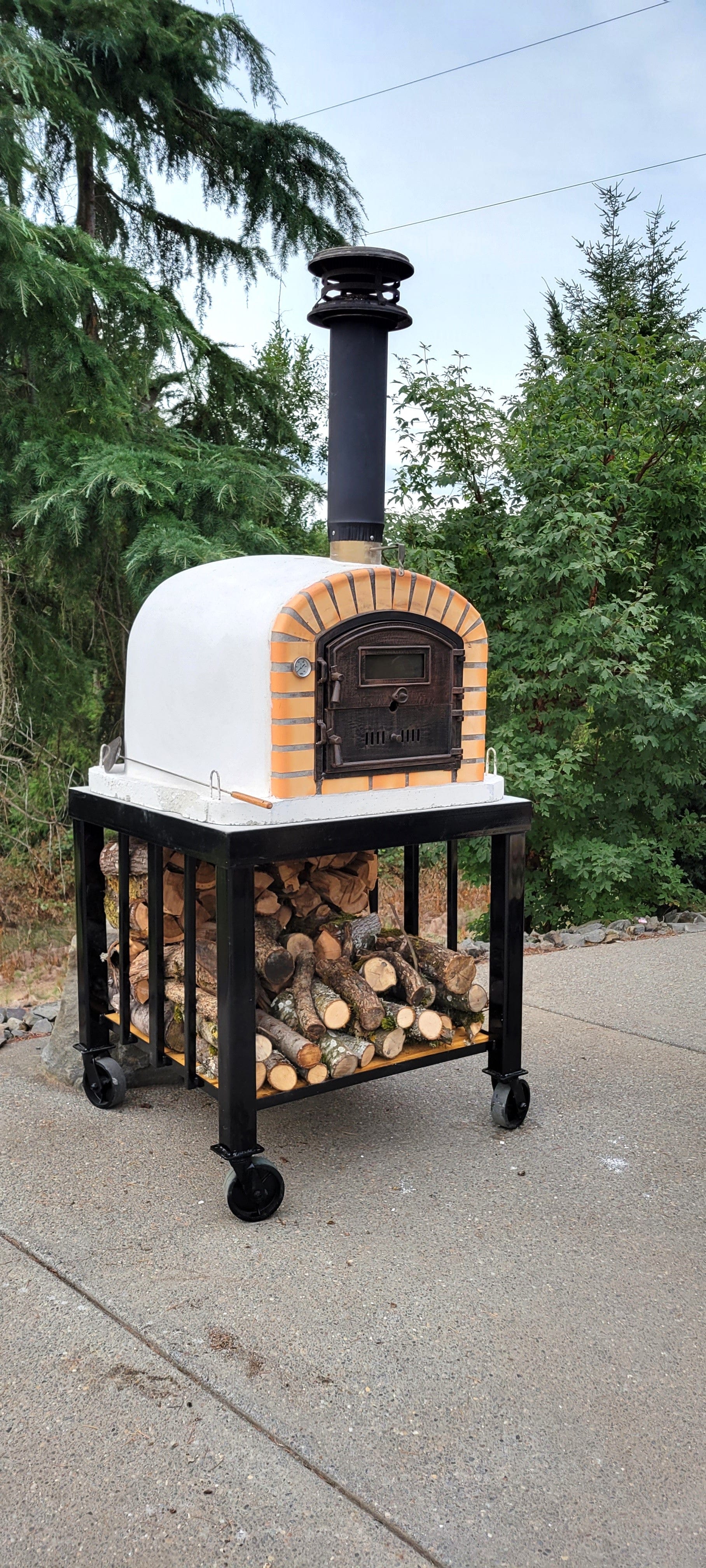 Authentic Pizza Ovens 'Lisboa' Premium Wood-Fired Pizza Oven / Handmade, Brick, Bake, Roast, Rotisserie / LISPREM