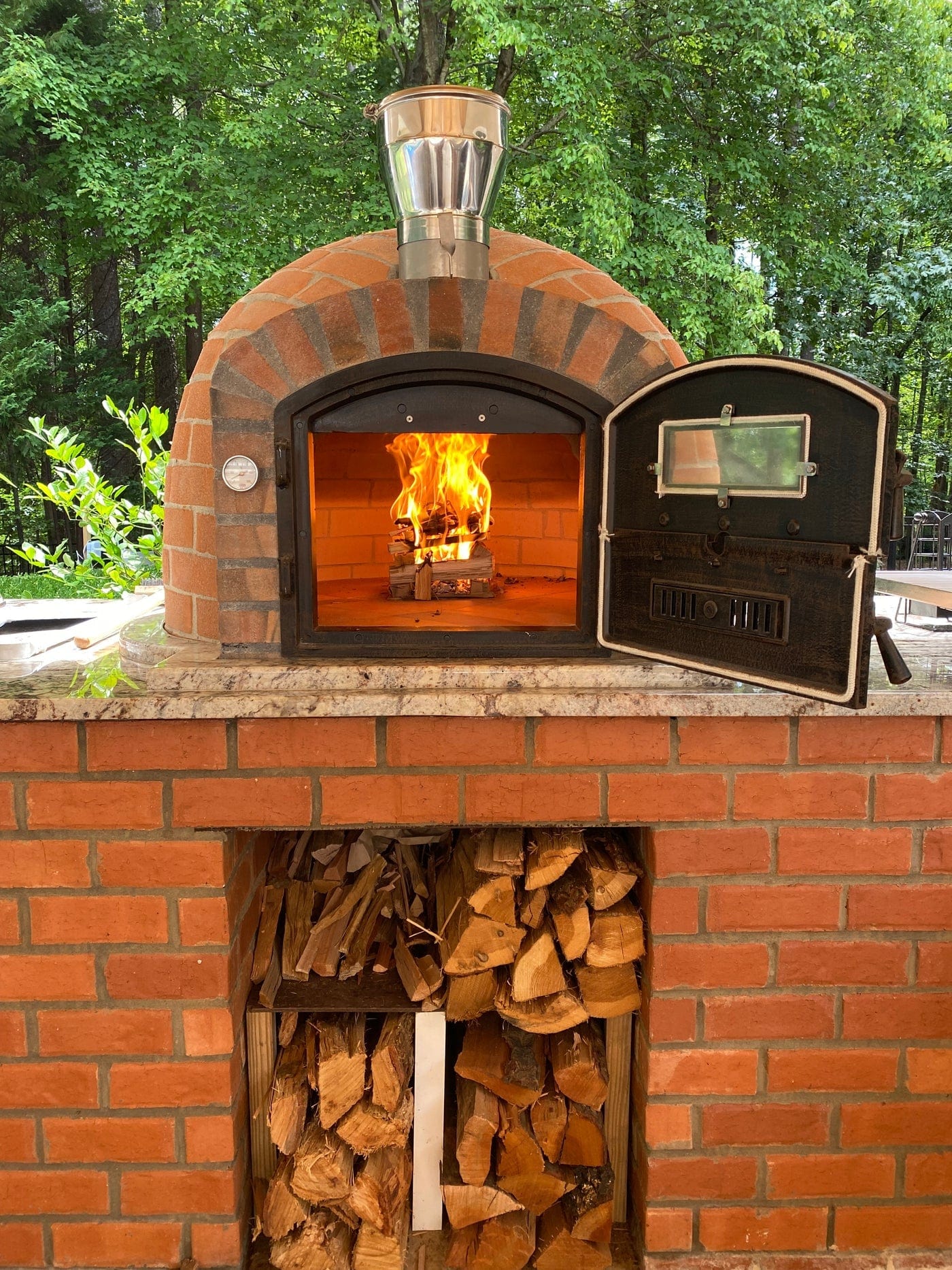 Authentic Pizza Ovens ‘Lisboa Rustic’ Premium Wood-Fired Pizza Oven / Handmade, Brick, Bake, Roast, Rotisserie / LISRUSTIC