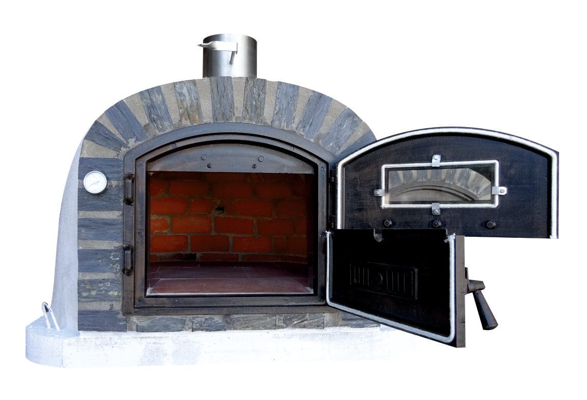 Authentic Pizza Ovens ‘Lisboa Stone Arch’ Premium Wood-Fired Pizza Oven / Handmade, Brick, Bake, Roast, Rotisserie / LISSAPREM