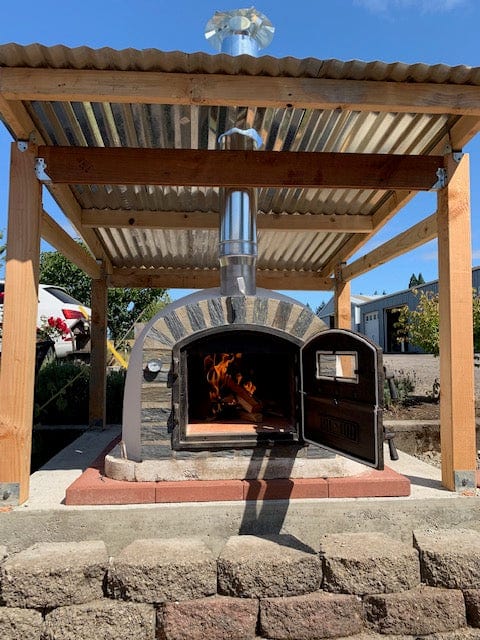 Authentic Pizza Ovens ‘Lisboa Stone Arch’ Premium Wood-Fired Pizza Oven / Handmade, Brick, Bake, Roast, Rotisserie / LISSAPREM