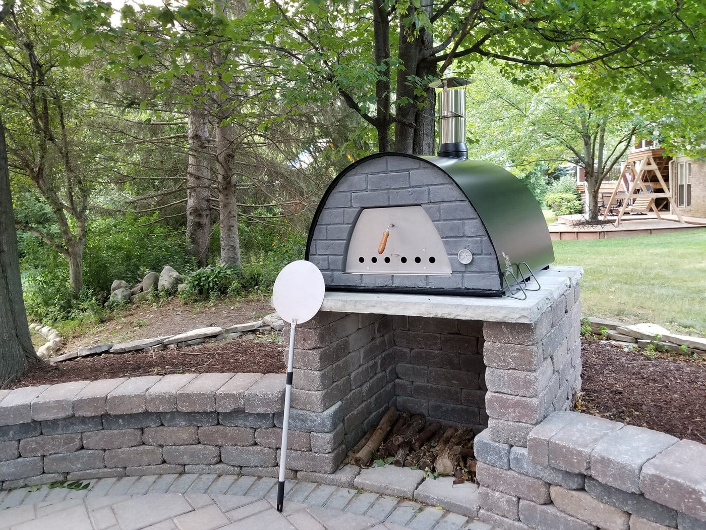 Authentic Pizza Ovens Large ‘Maximus Prime’ BLACK Portable Wood-Fired Pizza Oven / Handmade, Stacked Stone, Bake, Roast / PRIMEB