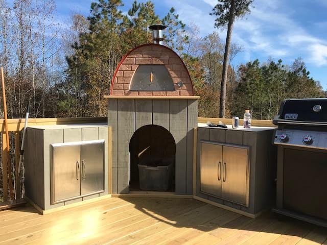 Authentic Pizza Ovens Large ‘Maximus Prime’ RED Portable Wood-Fired Pizza Oven / Handmade, Stacked Stone, Bake, Roast / PRIMER