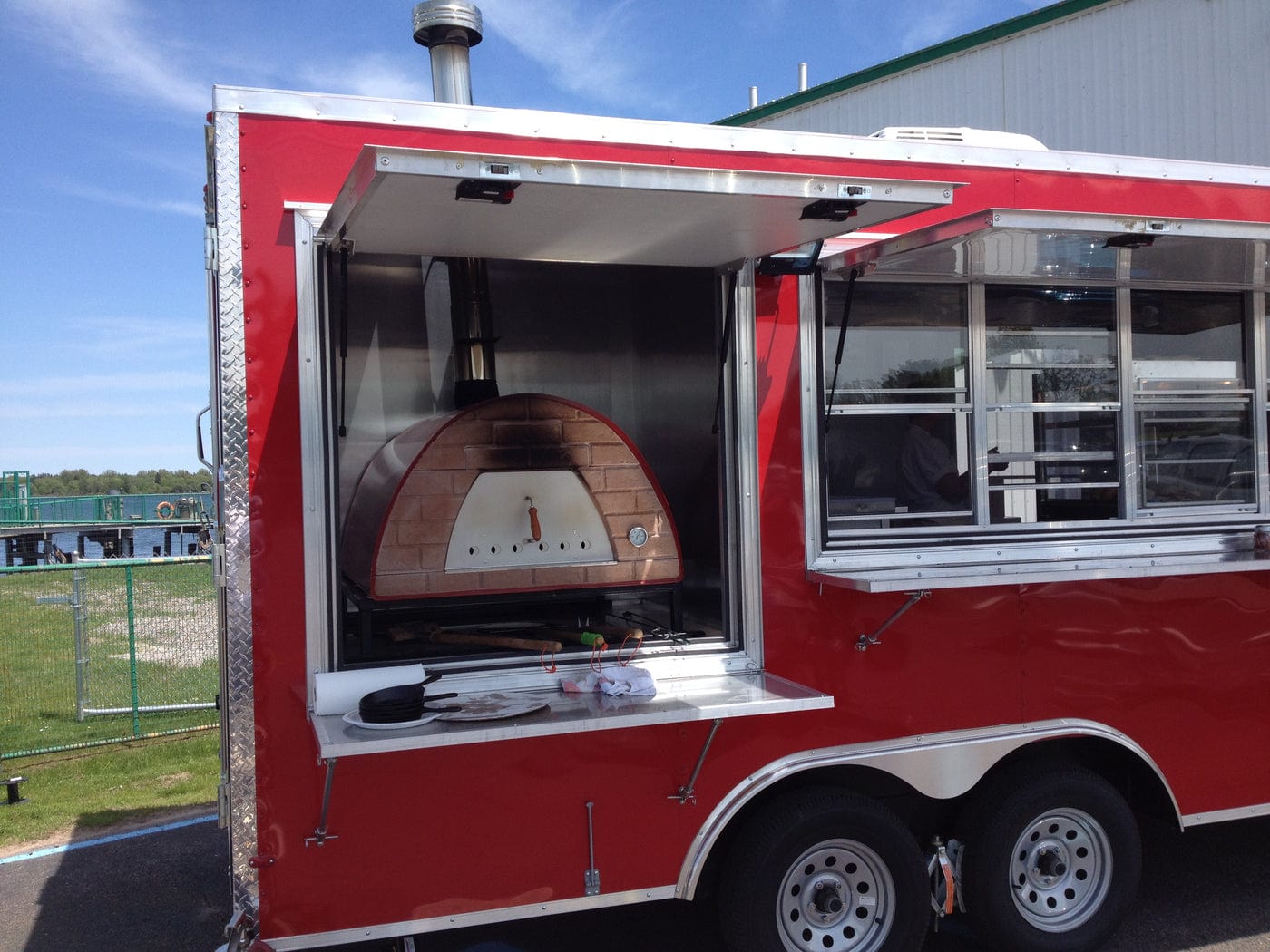 Authentic Pizza Ovens Large ‘Maximus Prime’ RED Portable Wood-Fired Pizza Oven / Handmade, Stacked Stone, Bake, Roast / PRIMER