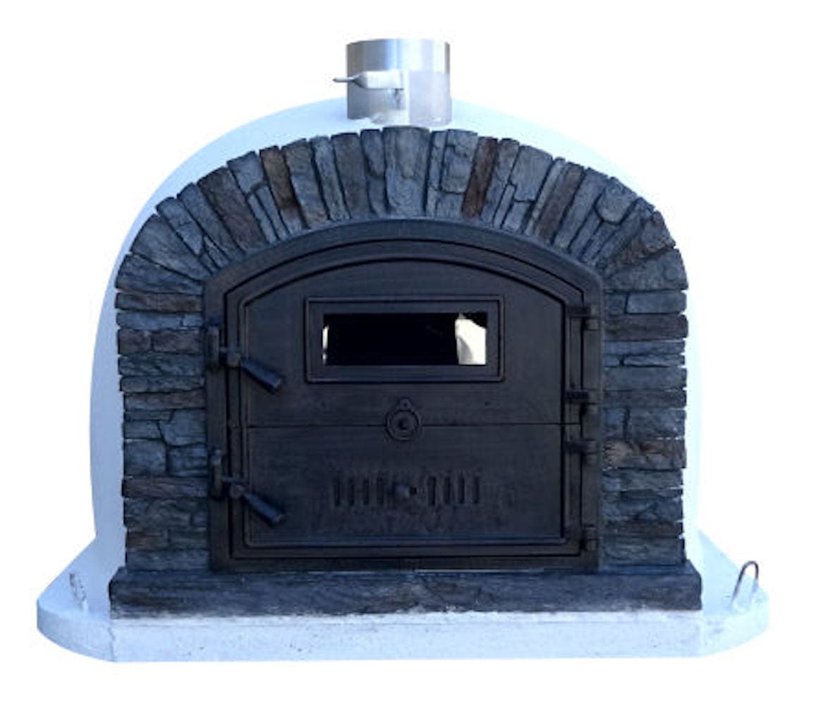 Authentic Pizza Ovens ‘Ventura Preto’ Premium Wood-Fired Pizza Oven / Handmade, Brick, Stacked Stone, Bake, Roast, Rotisserie  / VENTB