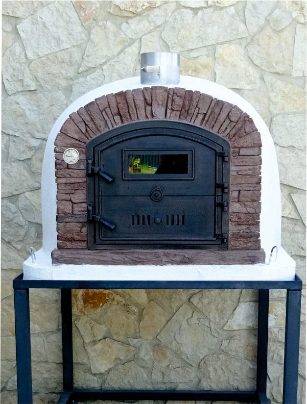 Authentic Pizza Ovens ‘Ventura Sierra’ Premium Wood-Fired Pizza Oven / Handmade, Brick, Stacked Stone, Bake, Roast, Rotisserie  / VENTR